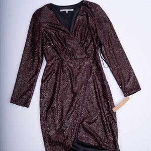 Burgundy Rachel Roy Sequin Dress